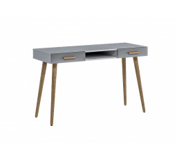 BRILLO B2S íróasztal, Matt fehér + Szürke lakk