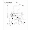 CASPER irodai szék, fekete