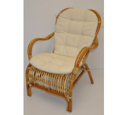 Ratanové Křeslo Sidney - polstr béžový melír