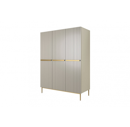 Šatní skříň Nicole, kašmír / zlaté nohy