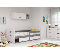 Łóżko pojedyńcze dla dzieci Classic, w kolorze grafitowym, bez materaca 80 x 160 