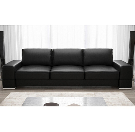 SOFA ZARA DL 270 CM SKÓRA NATURALNA - Skóra czarna