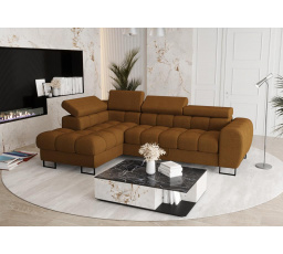 NAROŻNIK ROZKŁADANY ASPEN MINI 260x170 CM - lewa , Odcienie pomarańczowego