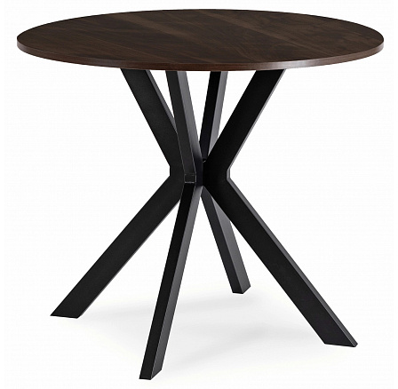 Stół LAUREN 80 cm Orzech/Czarny