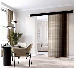 Posuvné dveře STANDART MIX L90, Sonoma/Černá