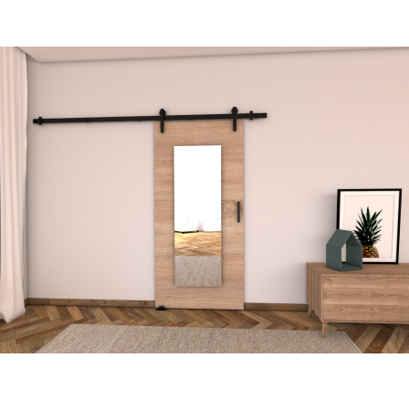 Posuvné dveře LOFT I90, Sonoma/Černá Posuvné dveře LOFT I90, Sonoma/Černá