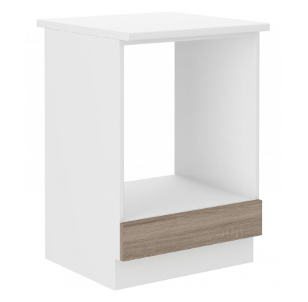 Kuchyňská skříňka Dalton 60-D-GAZ-ZB bílá/dub sonoma truffle