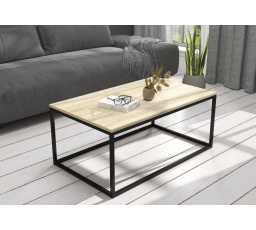 NARISA dohányzóasztal 100x60 Fekete+Sonoma