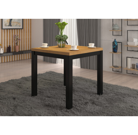 OLAF 1 dohányzóasztal 80x80 Artisan+Fekete Matt