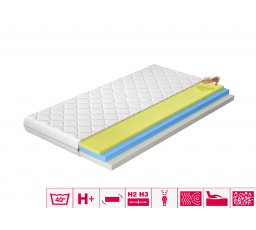 Materac Termoelastyczny Simona 80x200 Hipoalergiczny pokrowiec Microfibre