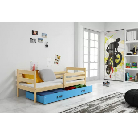 ERYK PARTEROWE RAMA SOSNA SZUFLADA NIEBIESKI 90 X 200 KPL