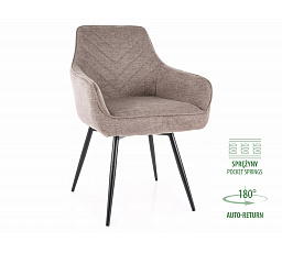 Forgó étkezőszék SERVIO BREGO, Bézs 34/Fekete