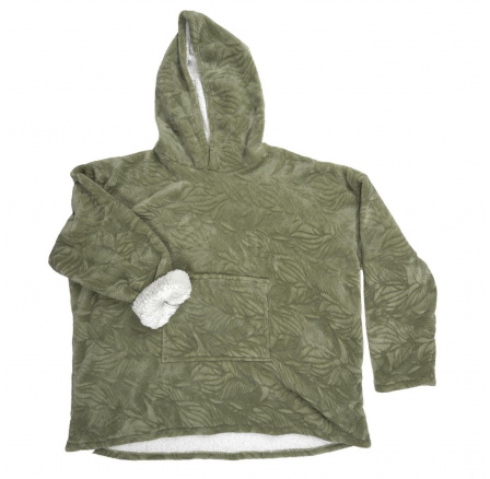Bélelt kapucnis pulóver/snuddie zöld