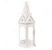 Lucerna kovová, kostelní věž - čtyřboká, větší, bílá