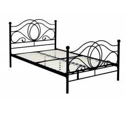 Fém ágy 120x200 fekete LM3-FXJG