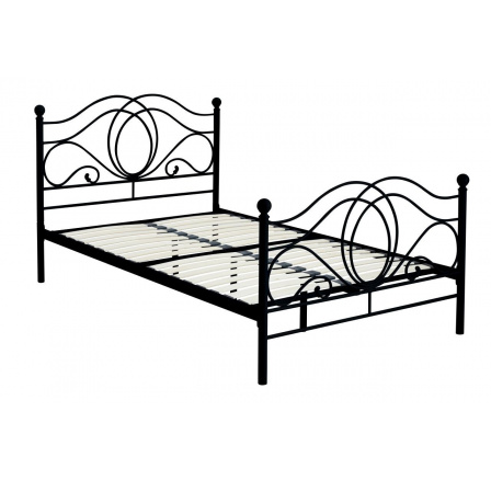 Fém ágy 120x200 fekete LM3-FXJG