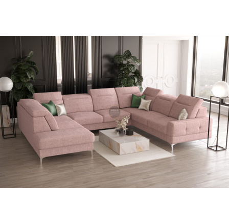 NAROŻNIK TAPICEROWANY MALIBU MAX I 260x350x220 CM - Odcienie różu , Strona prawa NAROŻNIK TAPICEROWANY MALIBU MAX I 260x350x220 CM - Odcienie różu , Strona prawa