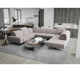 NAROŻNIK FIORE MAX I 220x350x265 CM - Odcienie beżu , lewa