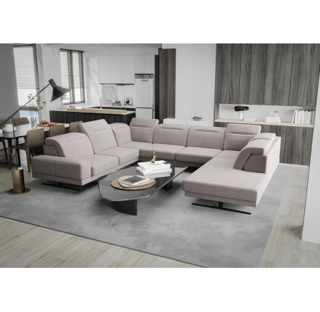 NAROŻNIK FIORE MAX I 220x350x265 CM - Odcienie beżu , lewa