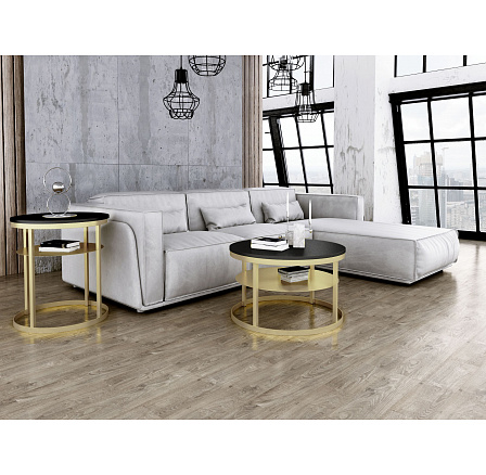 Okrągły stolik kawowy Glamour - w różnych kolorach - Czarny MiniPearl , Złoty