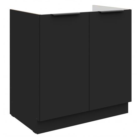 Dolní skřínka SIENA - 80 ZL 2F BB, Černá mat/Černá mat