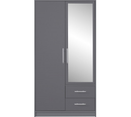 SMART SRL3 gardróbszekrény tükörrel, Antracit