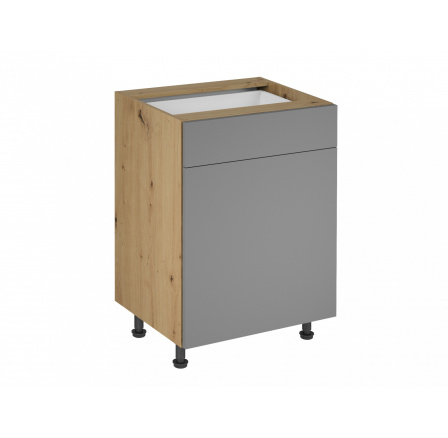 Konyhai alsó szekrény Langen D60S1, bézs/tölgy artisan