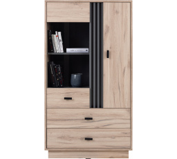 ALLMO AL-4 vitrin, Világos Estana Tölgy/Antracit