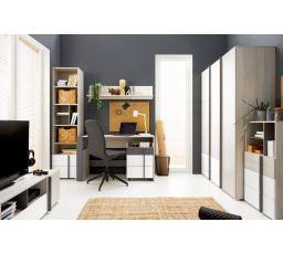 Gyerekszoba REMO-B, Fehér Wilton Tölgy/Fehér Lux/Antracit