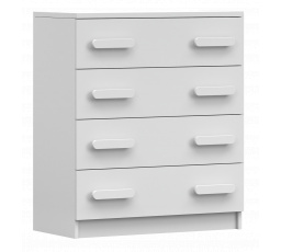 Komód 4S SMYK I - 02, Fehér Matt/Fehér