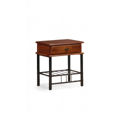 Éjjeliszekrény FIONA, cseresznye/fekete