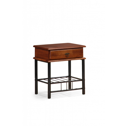 Éjjeliszekrény FIONA, cseresznye/fekete