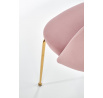 Étkezőszék K385, Világos rózsaszín/Arany