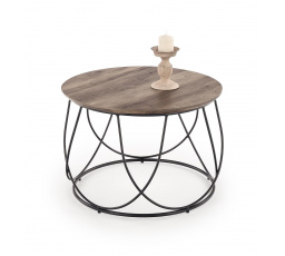 NUBIRA dohányzóasztal, dió/fekete