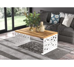 RINA dohányzóasztal 100x60 Fehér+Artisan