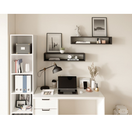 Finees 80 Black Shelf Czarny 80x15 Not applicable
