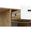 FINI 08 korpus dąb artisan/front biały/wstawka antracyt - biurko