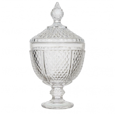 Üveg bonbonier Diamond 31 cm