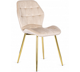Krzesło LUCKY Kremowe Welurowe