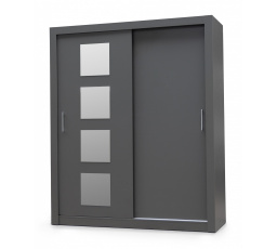 IN BOX 180 gardróbszekrény tükörrel, Antracit