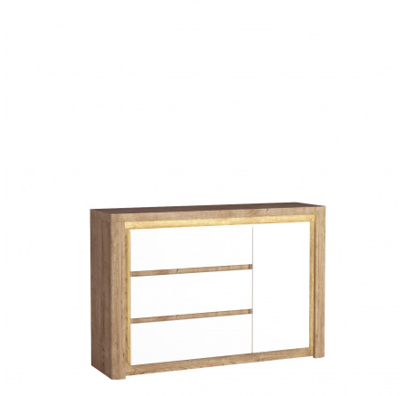 LIVINIO L15 komód Ribbeck / Fehér fényes