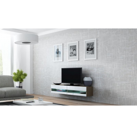 TV-állvány VIGO NEW 140, latte / fehér fényes TV-állvány VIGO NEW 140, latte / fehér fényes