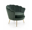 AMORINITO fotel, sötétzöld/arany