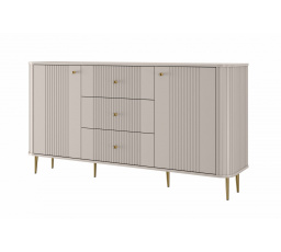 Komoda z szufladami Vesper 160 cm - kaszmir / złote nogi