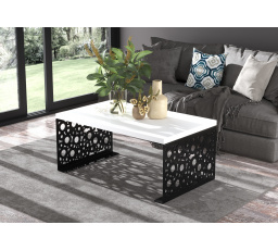 RINA dohányzóasztal 100x60 Fekete+Fehér