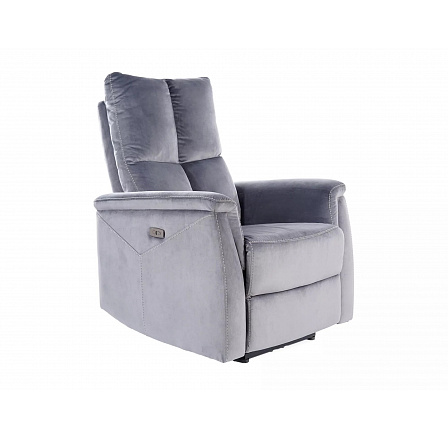 Állítható NEPTUN VELVET fotel, szürke Bluvel 14