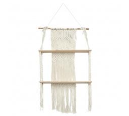 Nagy boho polc bézs makraméval