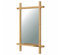 Nástěnné zrcadlo, bambus, přírodní, AZR-B027 NAT