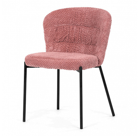 Jídelní židle, růžová, látka bouclé, CT-W1077 PINK2