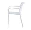Zahradní židle plast, bílá, CT-X7029 WT